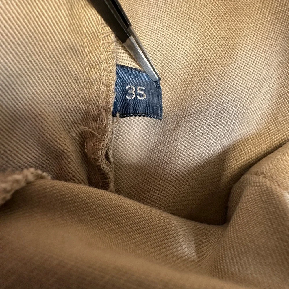 Polo Ralph Lauren Chino Shorts Men 35 (Fits as 34) Khaki Tan Cotton Twill Preppy